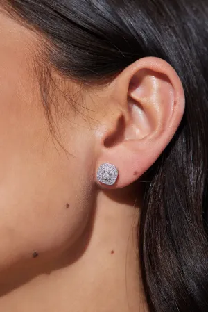 0.10 tcw Diamond Stud Earrings - Silver