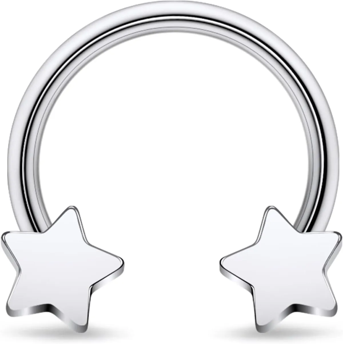 16G F136 Titanium Internal Thread Horseshoe Septum Nose Ring Piercing Jewelry Circular Barbell Helix Snug Tragus Rook Daith Cartilage Earring Lip Ring Piercing Jewelry for Women Men 8MM 10MM