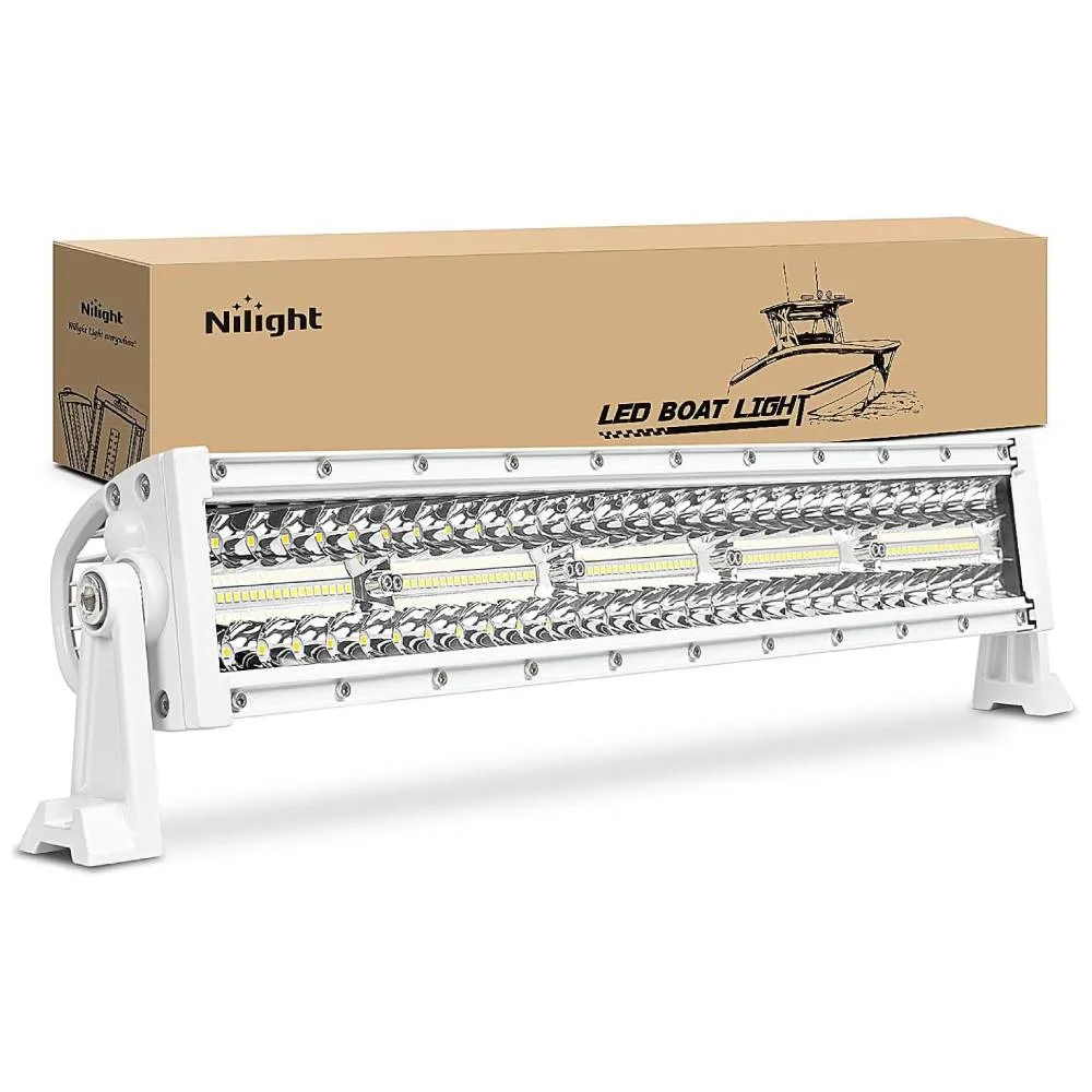 22 Inch 480W Spot Flood Combo White Case Led Light Bar