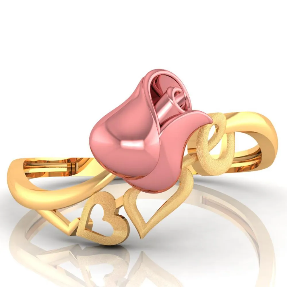 22k Yellow And Love Word Designed Gold Ring