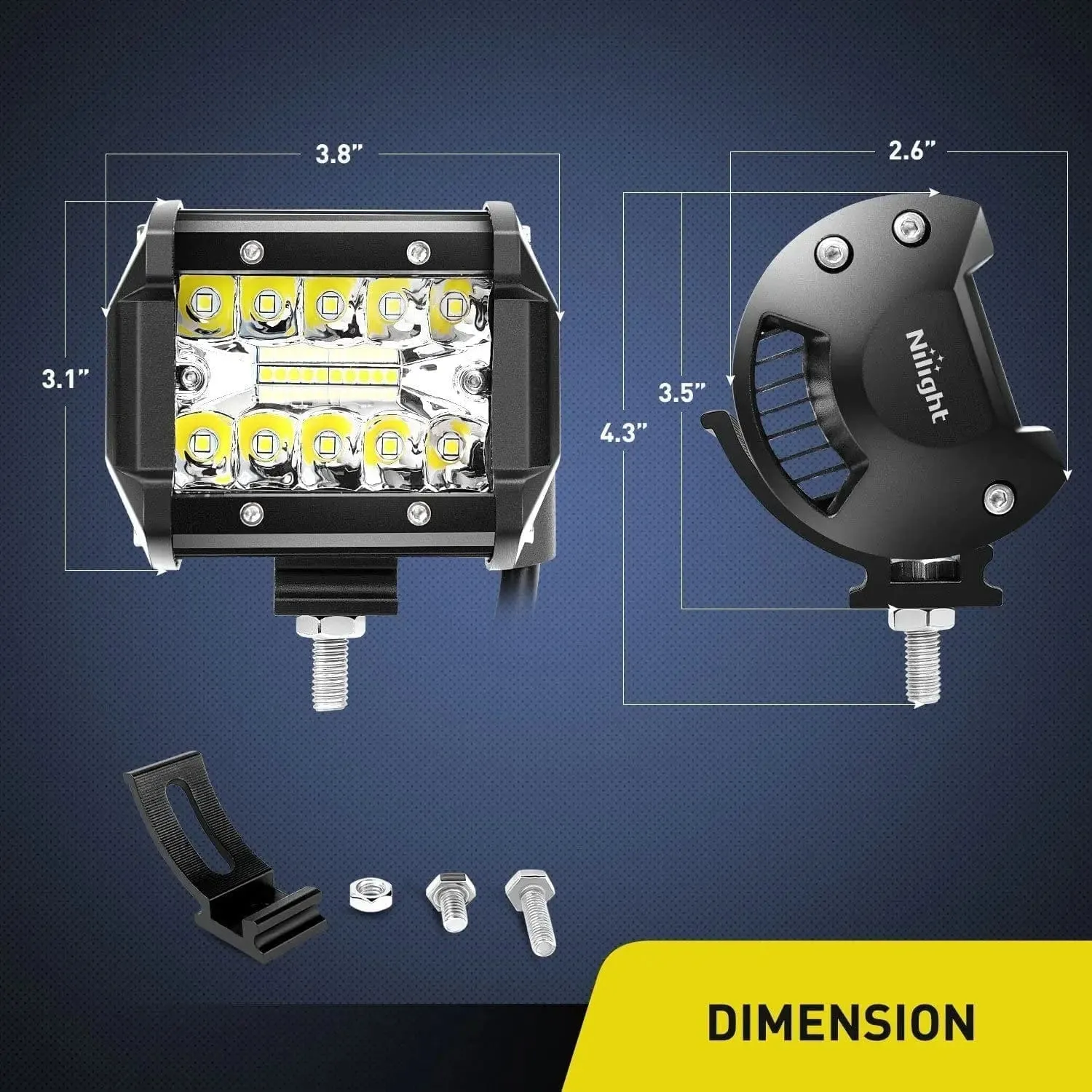4 Inch 60W 6000LM Triple Row Spot Flood Led Pods (20 Packs)