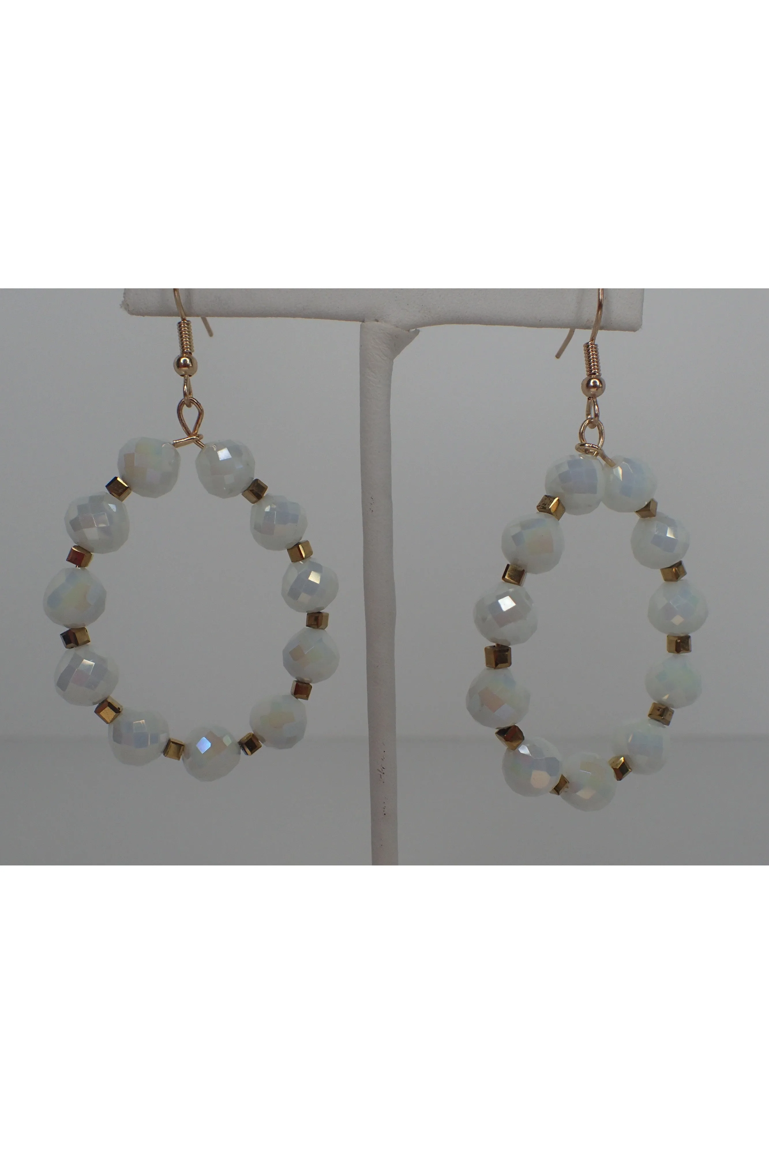 Emma Crystal Beaded Hoop Earrings - Two Colors