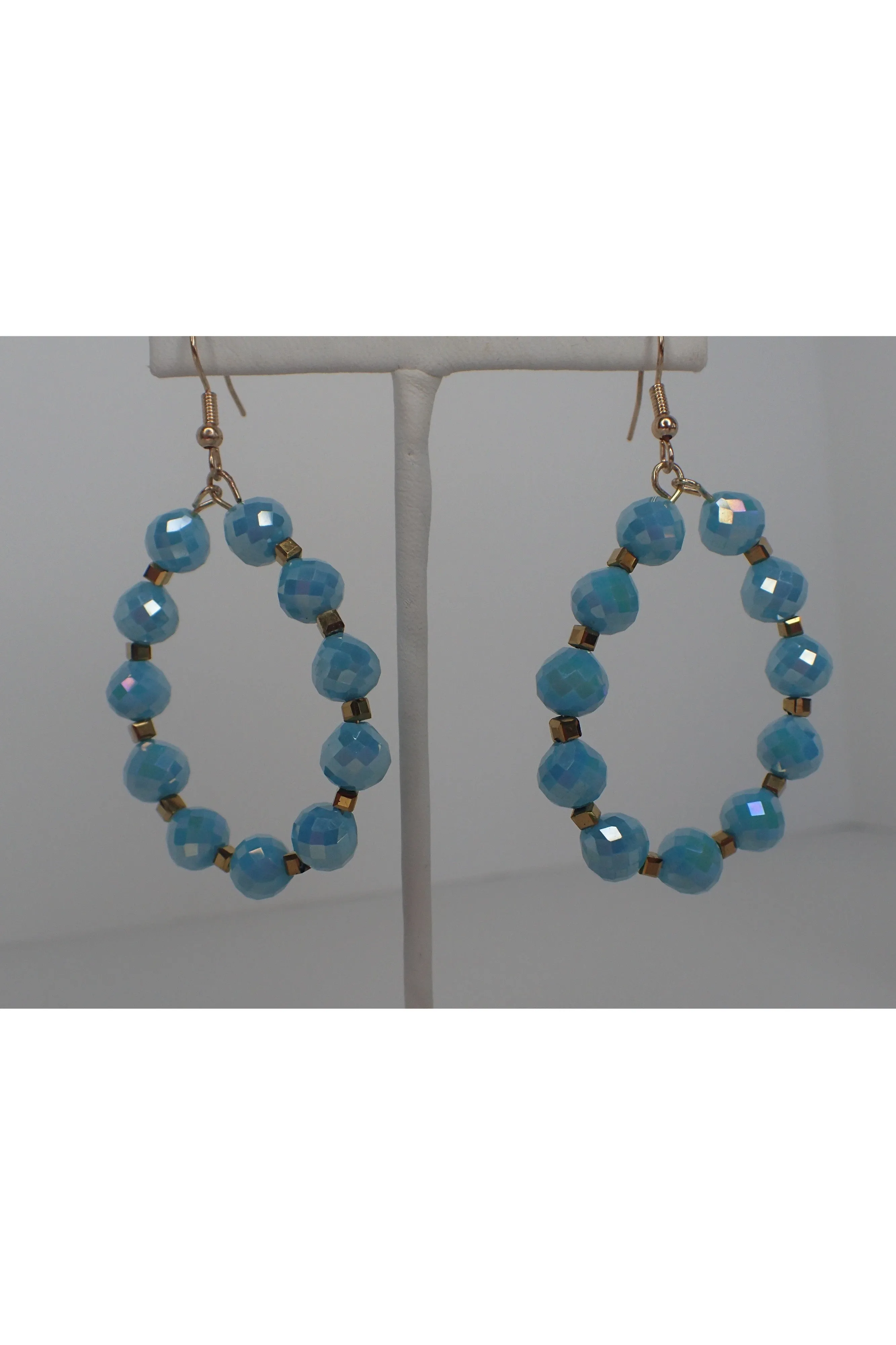 Emma Crystal Beaded Hoop Earrings - Two Colors