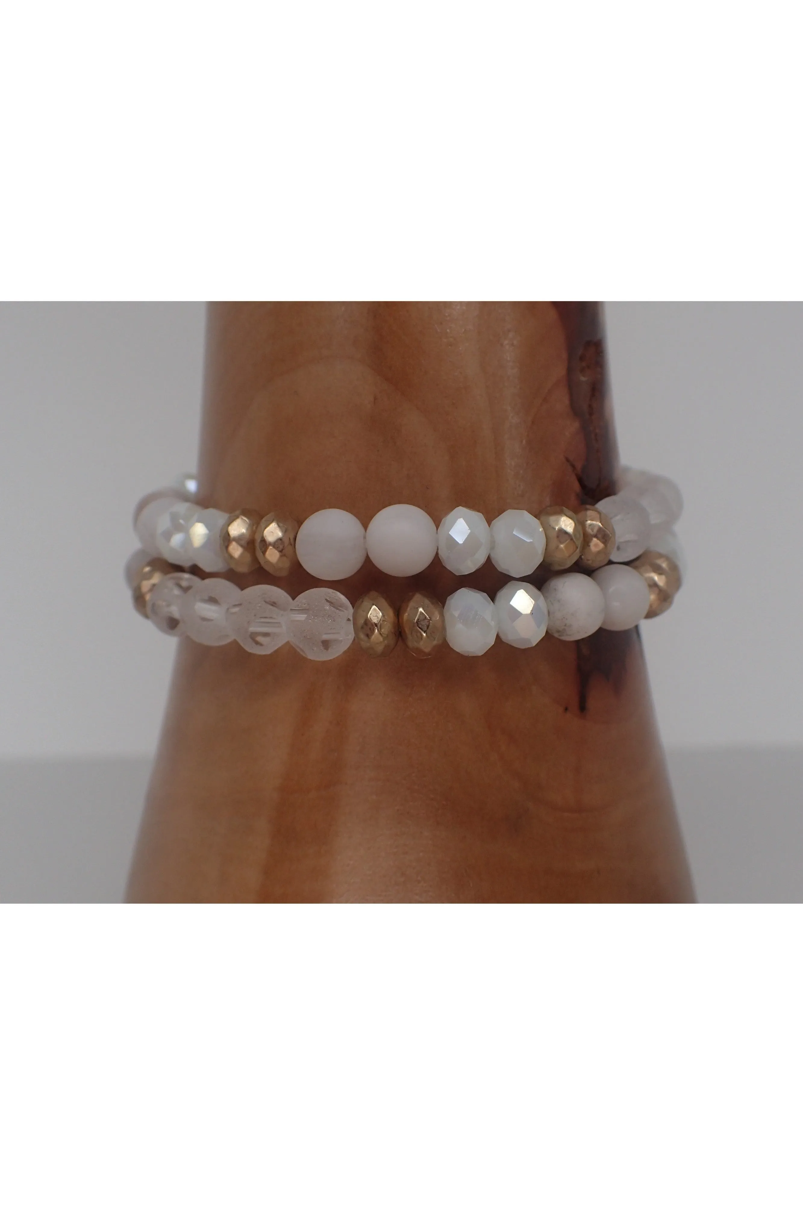 Emma Crystal Beaded Hoop Earrings - Two Colors