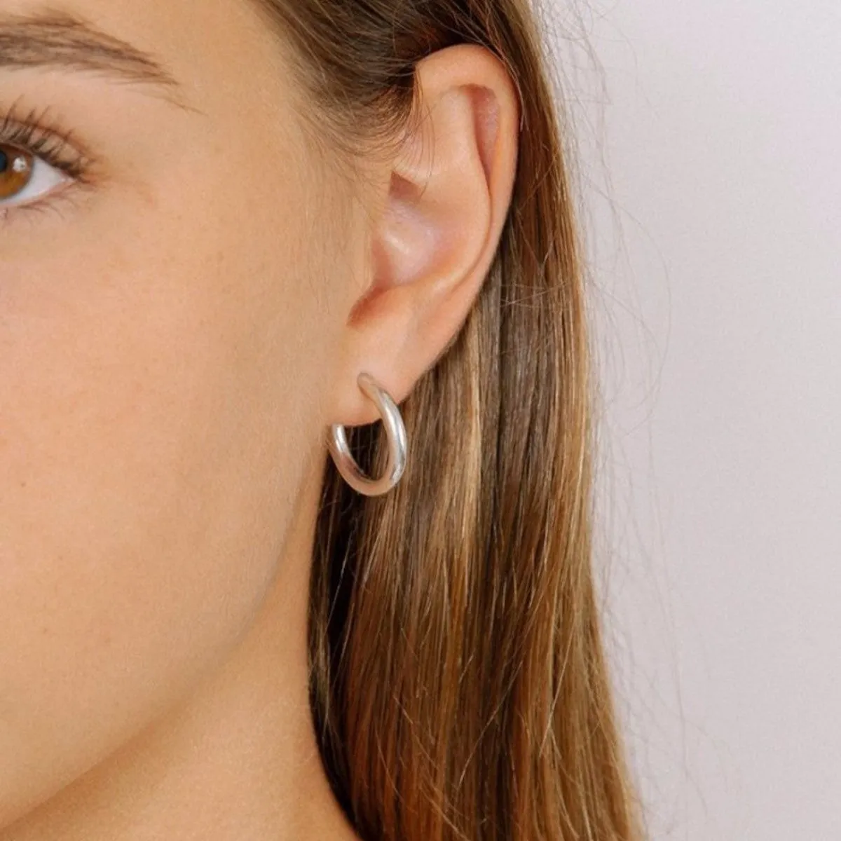 Gia Thick Hoops (Silver)
