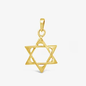 Gold Star of David Pendant