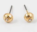 Gold Stud with Tiny Diamond