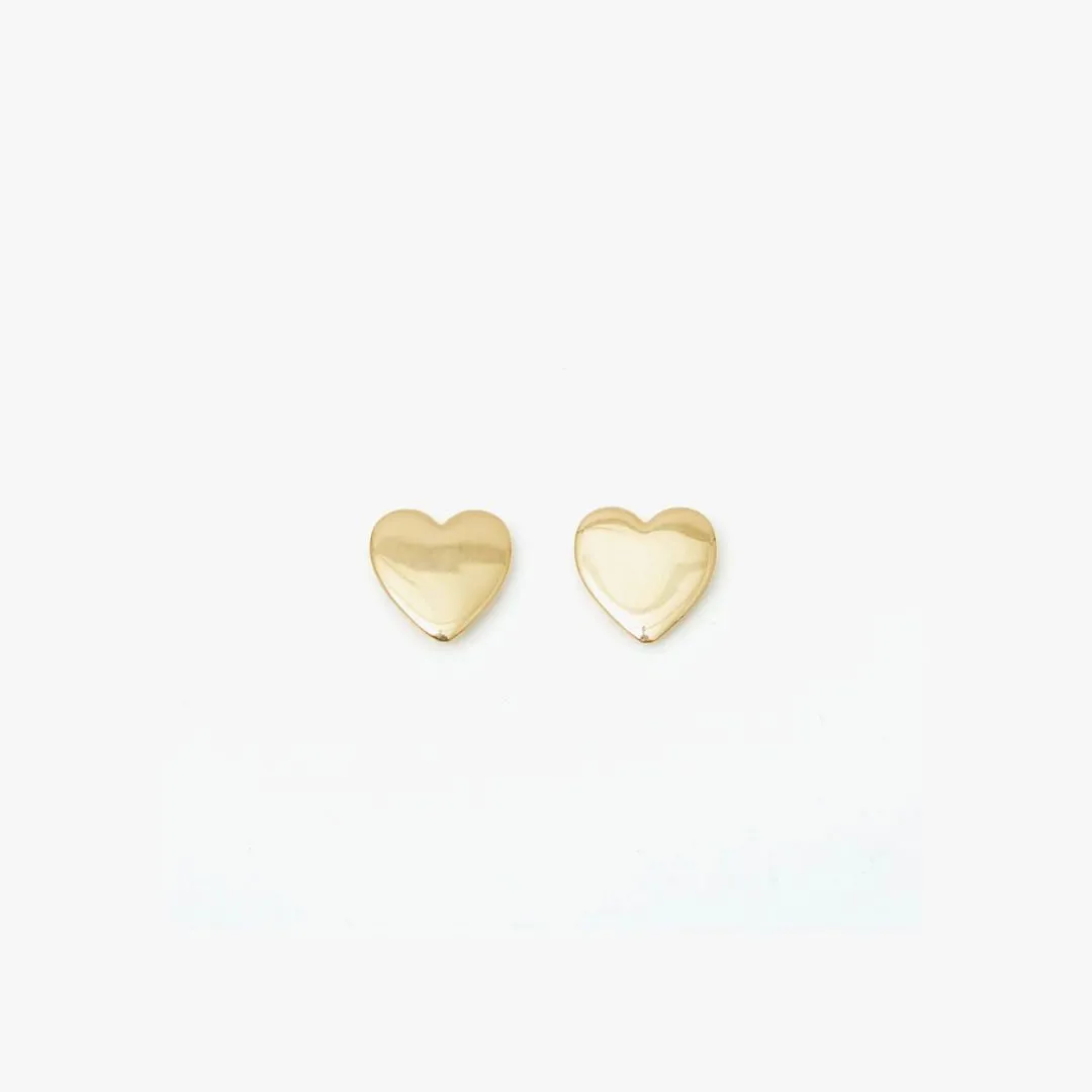 Heart Studs (14k Gold Vermeil)