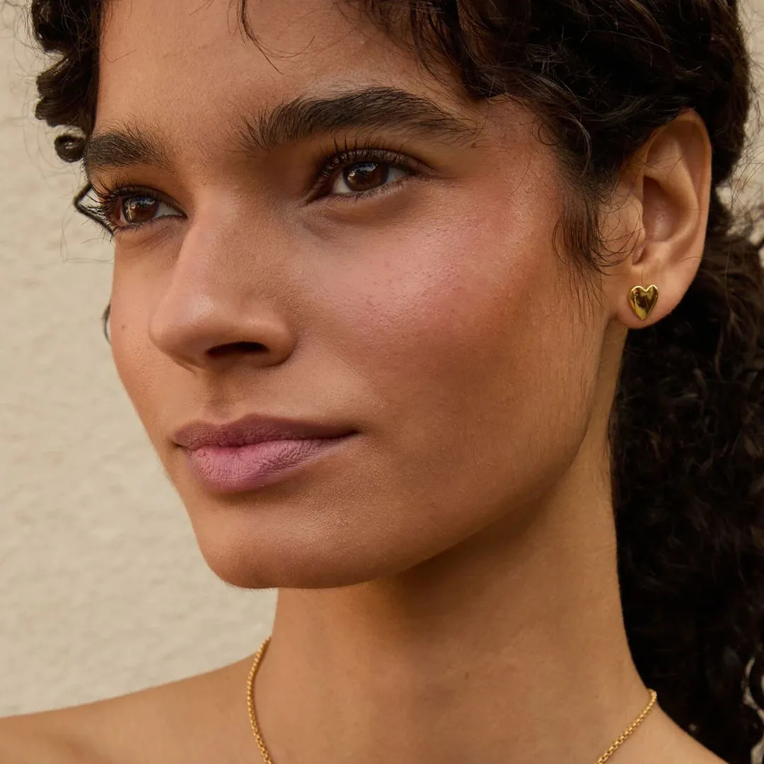 Heart Studs (14k Gold Vermeil)
