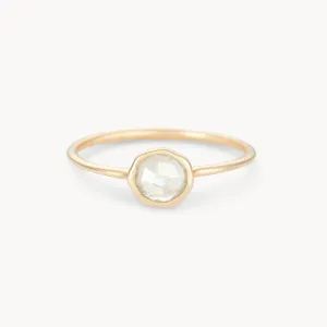 Moonstone Mini Mood Ring (10K Yellow Gold)