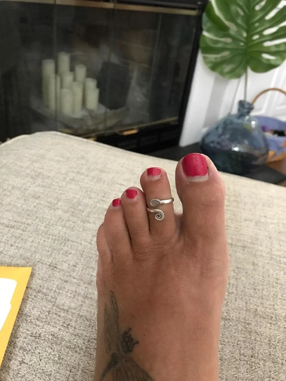 Rainbow Moonstone Stone Toe rings - 925 Sterling Silver Toe ring- Midi Ring Girls Women Body Jewelry Adjustable Toe Ring Handmade Toe Ring Natural Gemstone Toe Rings