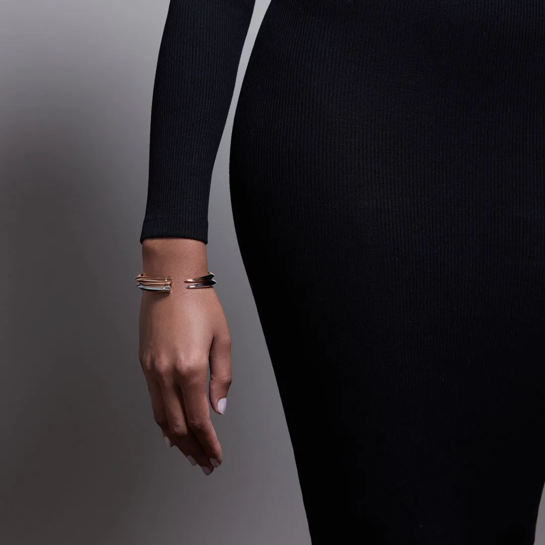 Sabre Bangle - Rose Gold Vermeil