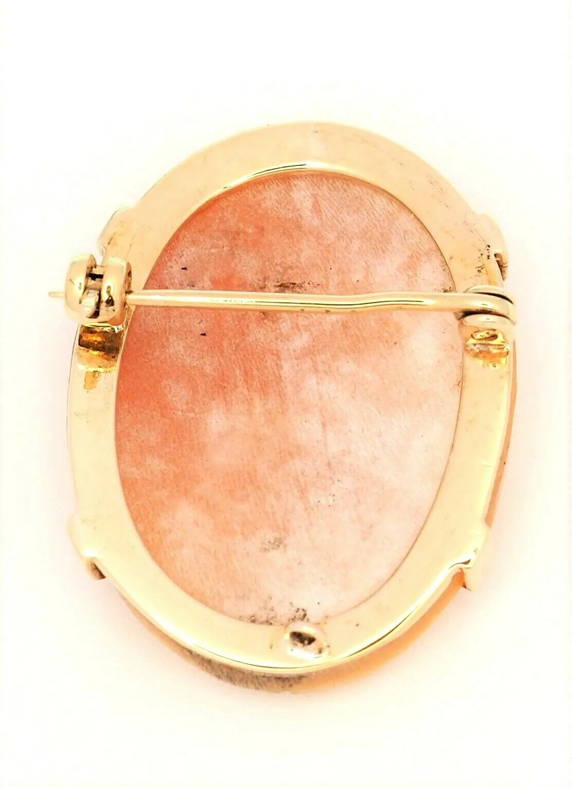 Shell Cameo 9ct Yellow Gold Vintage Brooch