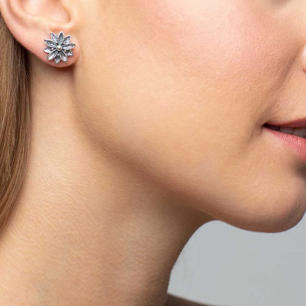 Silver Edna Studs