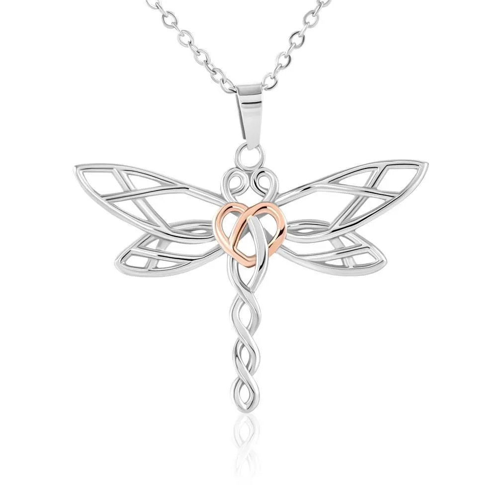 To My Best Friend Galentine's Day Dragonfly Necklace
