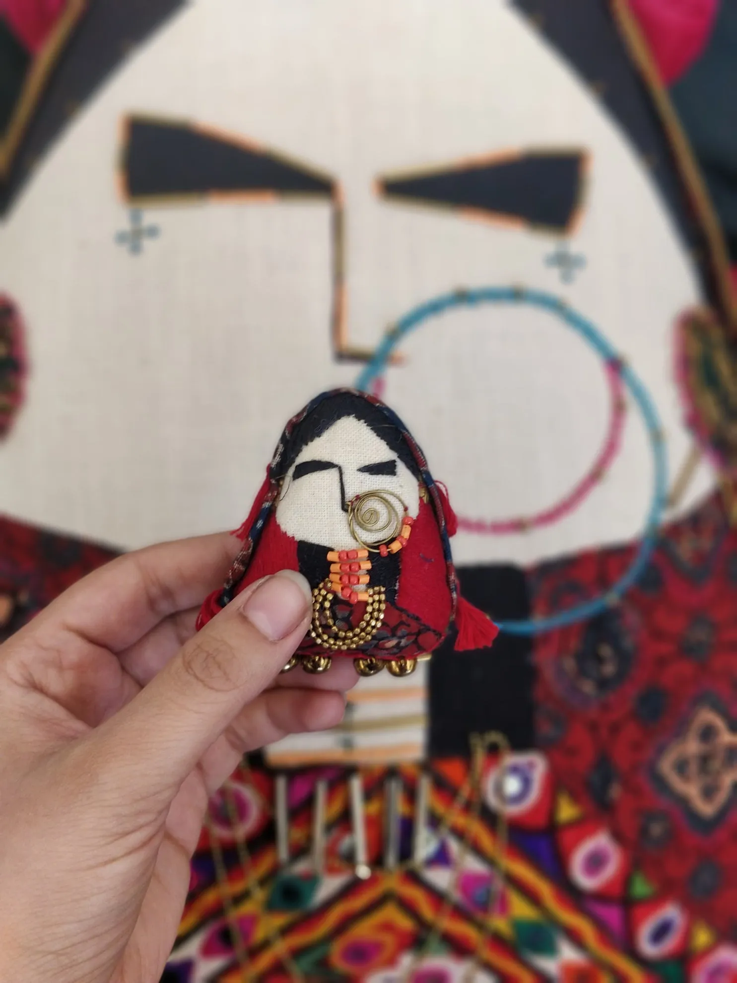 Woman of Kutch Brooch Pin